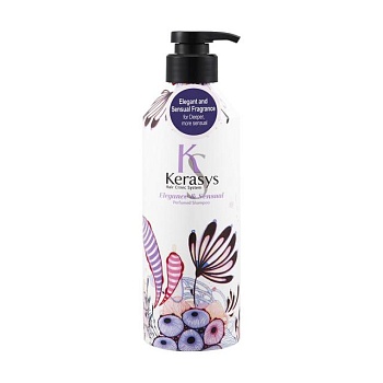 foto парфумований шампунь kerasys elegance & sensual perfumed shampoo для тонкого та ослабленого волосся, 400 мл