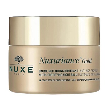 фото живильний нічний бальзам для обличчя nuxe nuxuriance gold nutri-fortifying night balm, 50 мл