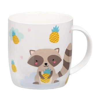 фото чашка ardesto cute raccoon порцеляна, 350 мл