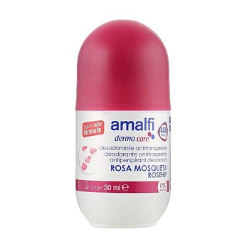 фото жіночий кульковий дезодорант amalfi rosa mosqueta, 50 мл