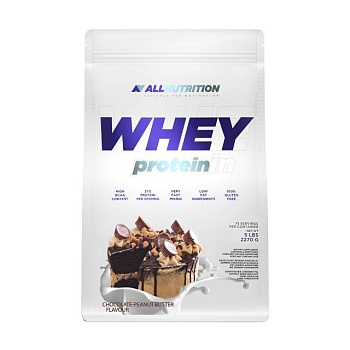 фото дієтична добавка протеїн в порошку allnutrition whey protein шоколад-арахісове масло, 2.27 кг