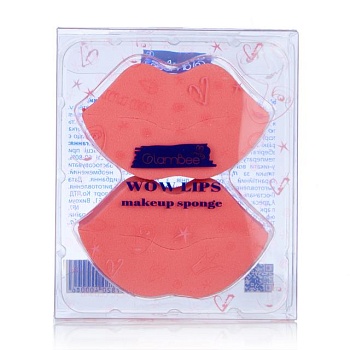 фото спонжи для макіяжу glambee wow lips makeup sponge, 2 шт
