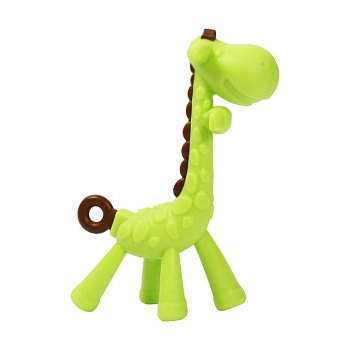 фото дитяча іграшка-прорізувач для зубів lindo силіконова, зелена, від 3 місяців (li 330)