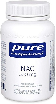 фото pure encapsulations nac (n-acetyl-l-cysteine) 600 mg 90 caps n-ацетилцистеин (pe-00189)