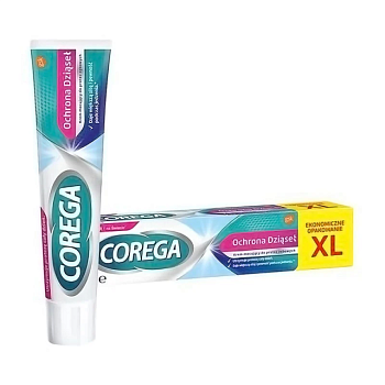 фото крем для фіксації зубних протезів corega захист ясен, 70 мл