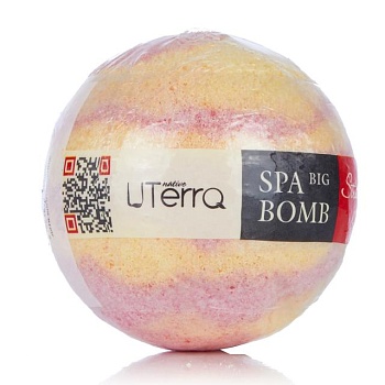 фото бомба для ванни uterra native strawberry & chia, 200 г