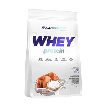 фото дієтична добавка протеїн в порошку allnutrition whey protein солона карамель, 2.27 кг