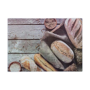 foto склянна дошка для нарізання viva bread white 35*25 см (c3235c-a1)