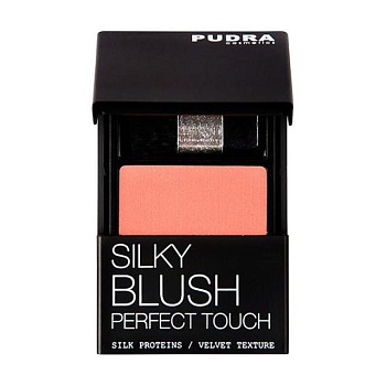 foto компактні рум'яна для обличчя pudra cosmetics perfect touch silky blush 01, 4.2 г