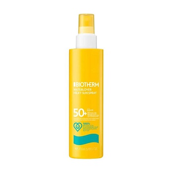 фото сонцезахисний спрей для тіла та обличчя biotherm waterlover milky sun spray spf 50+, 200 мл