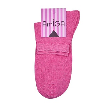foto шкарпетки жіночі amigа укорочені, розмір 23-25, малинові, (b7)