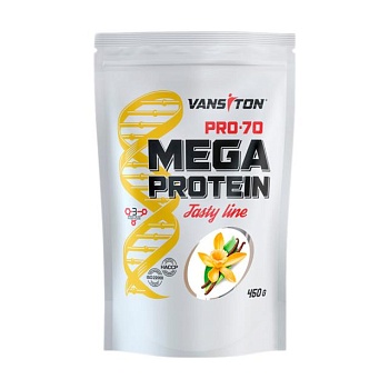 foto харчова добавка протеїн vansiton mega protein pro-70 ваніль, 450 г