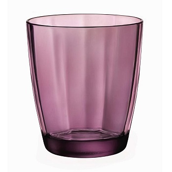 foto склянка низька для напоїв та води bormioli rocco pulsar rock purple, 390 мл (360670m02321990)