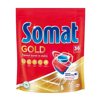 фото таблетки для посудомийної машини somat gold, 36 шт