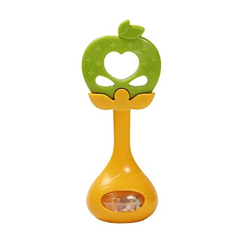 фото дитяча іграшка прорізувач-брязкальце lindo яблуко, від 3 місяців (б 388)