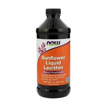 фото дієтична добавка амінокислота now foods sunflower liquid lecithin соняшниковий лецитин рідкий, 473 мл