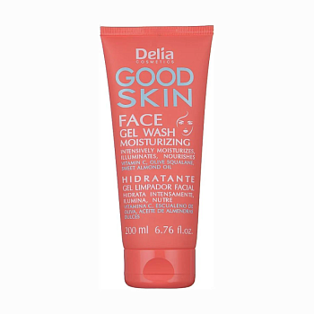 фото зволожувальний гель для вмивання delia cosmetics good skin face gel wash moisturizing, 200 мл