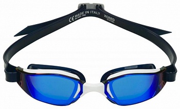 foto окуляри для плавання phelps xceed біло-синій лінзи дзеркально-сині (ep1310940lmb)