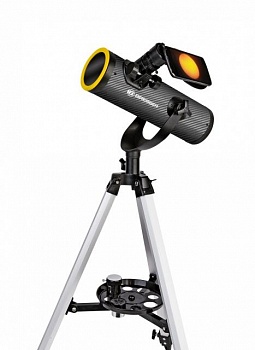 foto телескоп bresser solarix 76/350 az carbon с солнечным фильтром и адаптером для смартфона