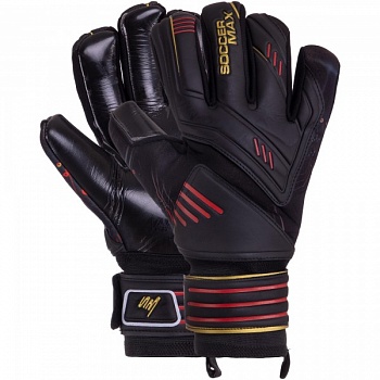 foto перчатки вратарские gk-003 soccermax р-р 9 черный-красный (skl02821)