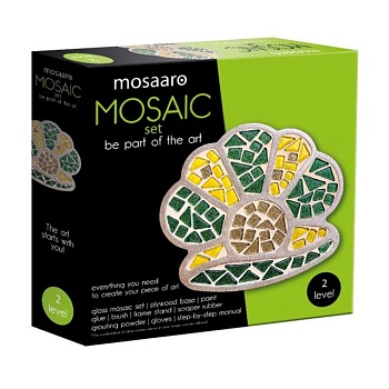 фото набір для створення скляної мозаїки mosaaro мушля, 16.5*18.8 см (ma2003)