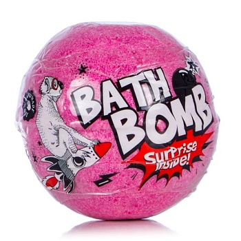 фото бомбочка для ванн laq сюрприз, рожева, 110 г