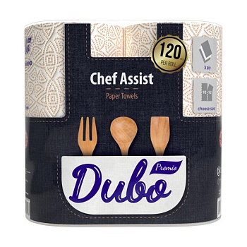 фото паперові рушники диво premio chef assist, 3-шарові, 120 відривів, 2 шт
