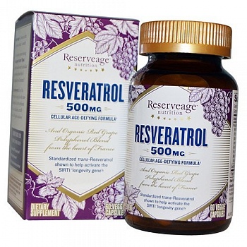 foto resveratrol 500 reserveage nutrition 60вегкапс (70370001)