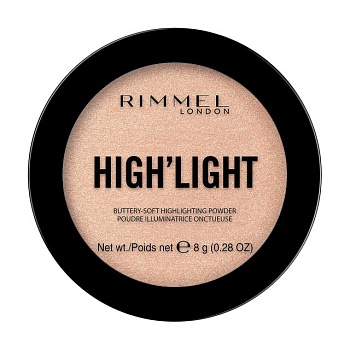 foto пудровий хайлайтер для обличчя rimmel high'ligh buttery-soft highlighting powder 002 candlelit, 8 г
