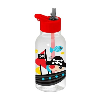 foto пластикова пляшка для води herevin pirate з трубочкою, 460 мл (161807-380)