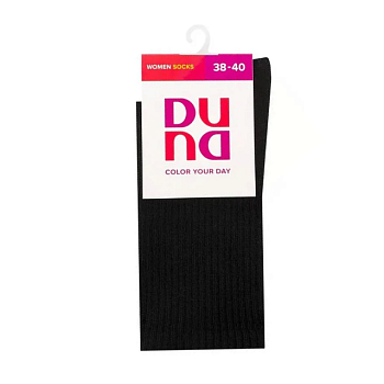 фото шкарпетки жіночі duna 3341 високі, чорні, розмір 21-23