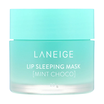 фото нічна відновлювальна маска для губ laneige lip sleeping mask mint choco, 20 г