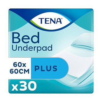 foto урологічні сечопоглинальні пелюшки tena bed plus 60*60, 30 шт
