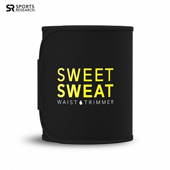 foto спортивный пояс триммер для похудения sports research sweet sweat waist trimmer yellow s (талия до 84 см)