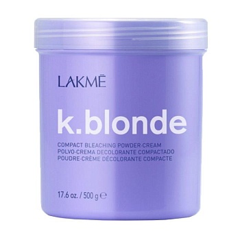 фото компактна знебарвлювальна крем-пудра для волосся lakme k.blonde compact bleaching powder cream, 500 г