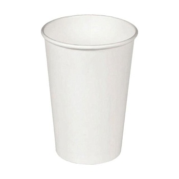 фото одноразові стакани pro service білі, паперові, 50*340 мл