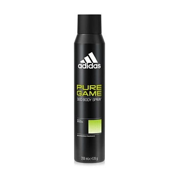 фото дезодорант-спрей adidas pure game deo body spray чоловічий, 200 мл