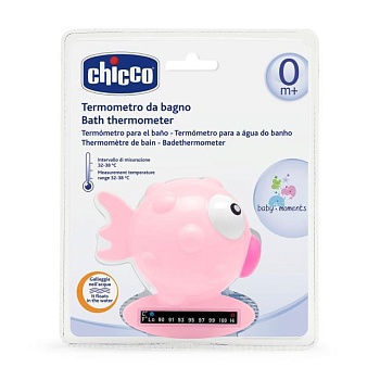 foto термометр для ванної chicco рибка рожева