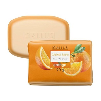 фото мило тверде gallus creme seife beauty soap orange, 90 г