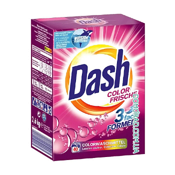фото пральний порошок dash color frische для кольорових речей, 40 циклів прання, 2.6 кг