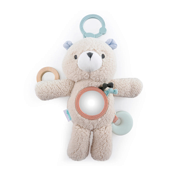 фото дитяча м'яка іграшка ingenuity ведмедик nate, 14.6*8.8*25.4 cм, від народження (12381)