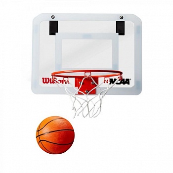 foto набор баскетбольный wilson ncaa showcase mini hoop №2 белый wtba00219