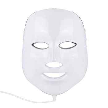 фото led-маска для обличчя colorful led beauty mask, біла
