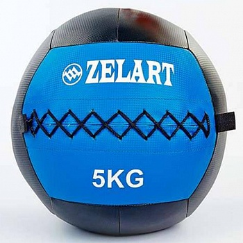 foto мяч медицинский (волбол) для кроссфита и фитнеса wall ball 5кг d-33см fi-5168-5