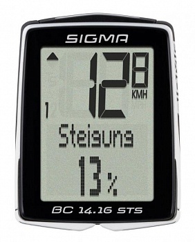 foto велокомпьютер sigma bc 14.16 sts, беспроводной, черный (lis141)