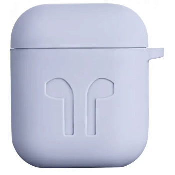foto чохол для навушників 2e for apple airpods pure color silicone imprint 1.5mm lavender (2e-air-pods-ibsi-1.5-lv)