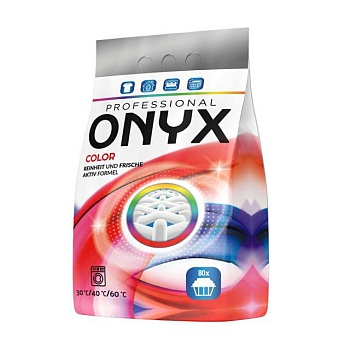 фото пральний порошок onyx professional color для кольорових речей, 80 циклів прання, 4.8 кг