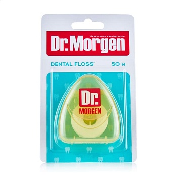 фото зубна нитка dr. morgen dental floss для щоденного догляду, жовтий, 50 м