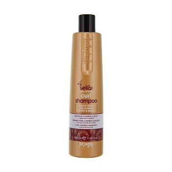 foto шампунь echosline seliar curl shampoo для кучерявого волосся, з медом та олією аргани, 350 мл