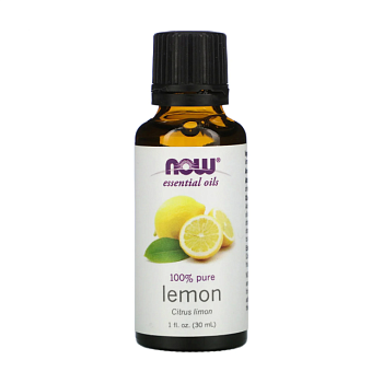 фото ефірна олія now foods essential oils 100% pure lemon лимона, 30 мл